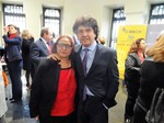 Rosalía con el Secretario de Estado de Servicios Sociales e Igualdad, Mario Garcés Sanagustín.