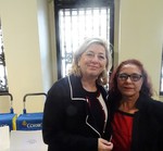 Rosalía con la Directora General del Instituto de la Mujer y para la Igualdad de Oportunidades, Lucía del Carmen Cerón Hernández